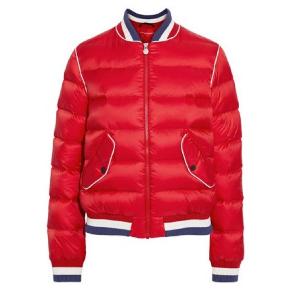 NWT ♥️ PERFECT MOMENT Rainbow Quilted Down Bomber Jacket